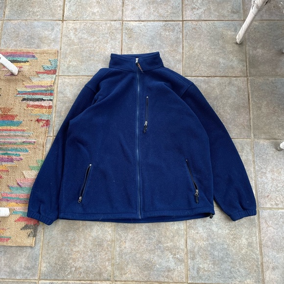 L.L. Bean  Fleece Jacket Men's Size 2XL Tall Blue Full Zip - Picture 2 of 8